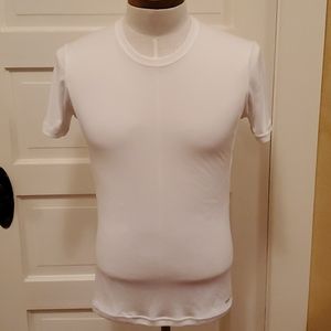 White cooling tee with mesh back